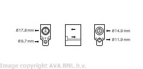 AVA QUALITY COOLING VW1076 Розширювальний клапан, кондиціонер