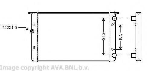 AVA QUALITY COOLING VW2105 Радіатор, охолодження двигуна