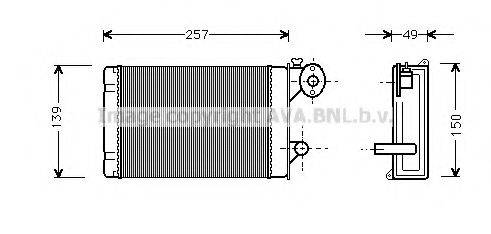 AVA QUALITY COOLING VW6062 Теплообмінник, опалення салону