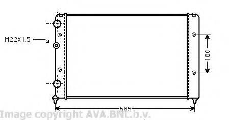 AVA QUALITY COOLING VWA2115 Радіатор, охолодження двигуна