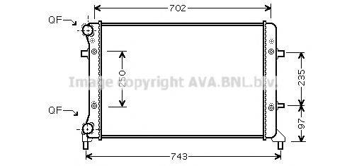 AVA QUALITY COOLING VWA2223 Радіатор, охолодження двигуна