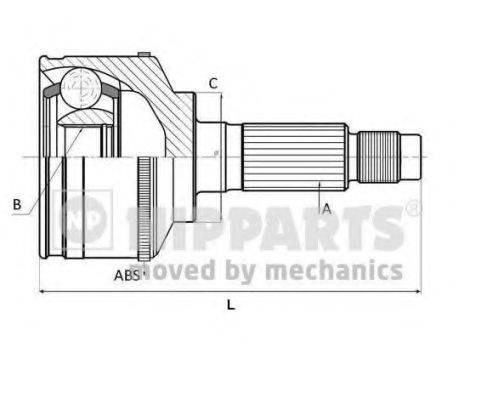 NIPPARTS J2823129 Шарнірний комплект, приводний вал