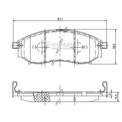 NIPPARTS J3601094 Комплект гальмівних колодок, дискове гальмо