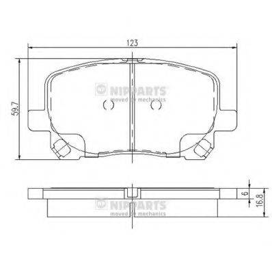 NIPPARTS J3602096 Комплект гальмівних колодок, дискове гальмо