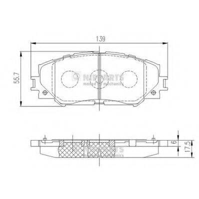 NIPPARTS J3602120 Комплект гальмівних колодок, дискове гальмо