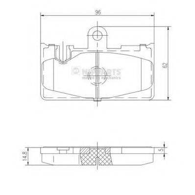 NIPPARTS J3612029 Комплект гальмівних колодок, дискове гальмо