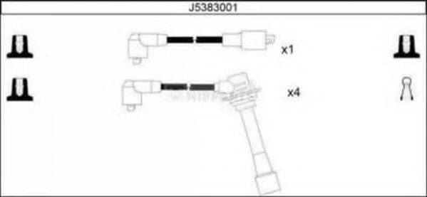 NIPPARTS J5383001 Комплект дротів запалювання