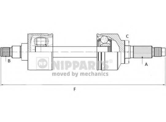 NIPPARTS N2808000 Приводний вал