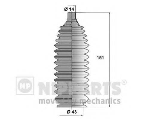 NIPPARTS N2843016 Комплект пильника, рульове керування