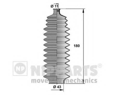 NIPPARTS N2851010 Комплект пильника, рульове керування