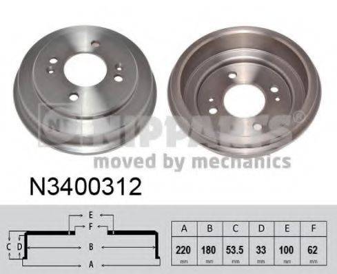 NIPPARTS N3400312 Гальмівний барабан