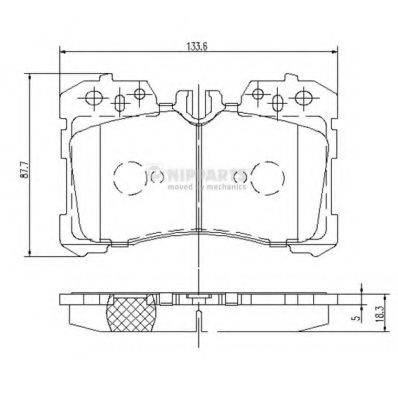 NIPPARTS N3602131 Комплект гальмівних колодок, дискове гальмо