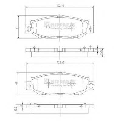 NIPPARTS J3612014 Комплект гальмівних колодок, дискове гальмо