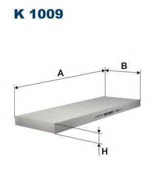 FILTRON K1009 Фільтр, повітря у внутрішньому просторі