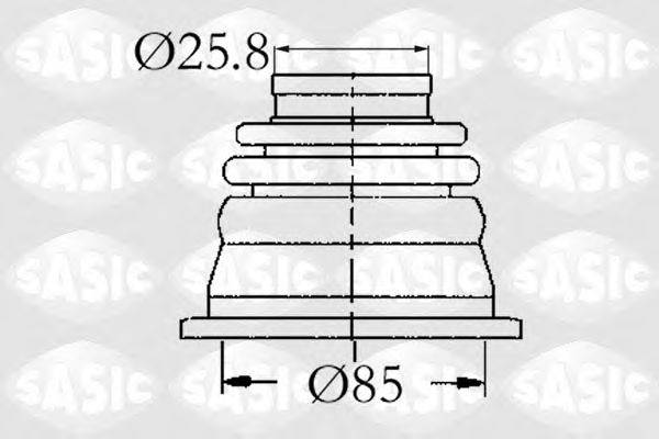 SASIC 4003408 Комплект пильника, приводний вал