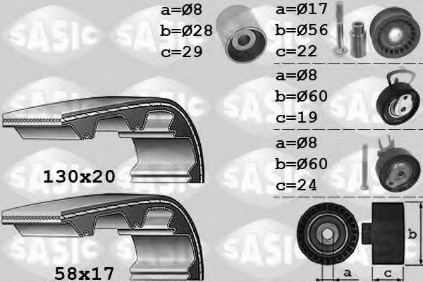 SASIC 1756050 Комплект ременя ГРМ