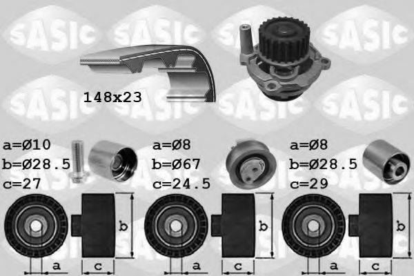 SASIC 3906055 Водяний насос + комплект зубчастого ременя