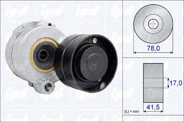 IPD 153375 Натяжний ролик, полікліновий ремінь