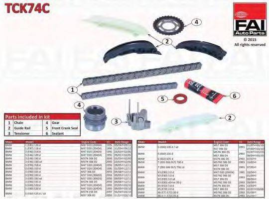 FAI AUTOPARTS TCK74C Комплект мети приводу розподільного валу