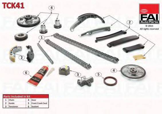 FAI AUTOPARTS TCK41 Комплект мети приводу розподільного валу