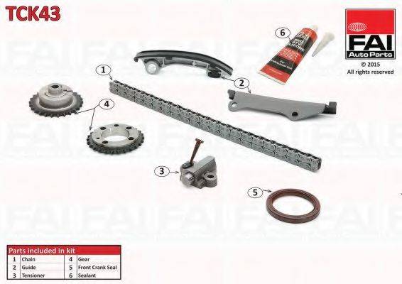 FAI AUTOPARTS TCK43 Комплект мети приводу розподільного валу