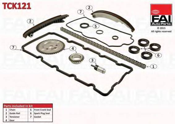 FAI AUTOPARTS TCK121 Комплект мети приводу розподільного валу