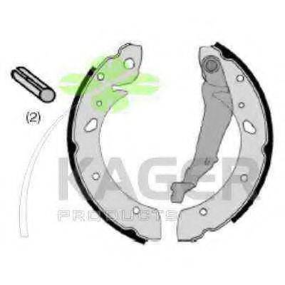 KAGER 340332 Комплект гальмівних колодок