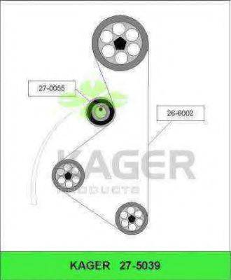 KAGER 275039 Комплект ременя ГРМ