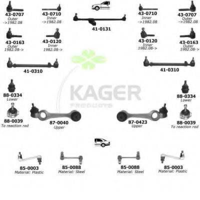 KAGER 800145 Підвіска колеса