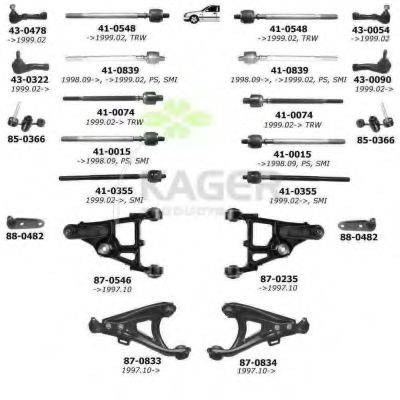 KAGER 800329 Підвіска колеса