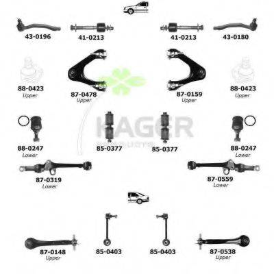 KAGER 800465 Підвіска колеса