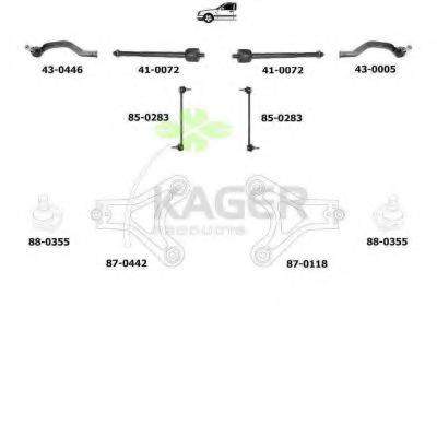 KAGER 800640 Підвіска колеса