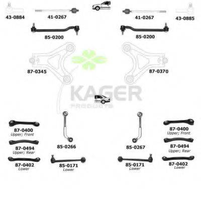 KAGER 800643 Підвіска колеса