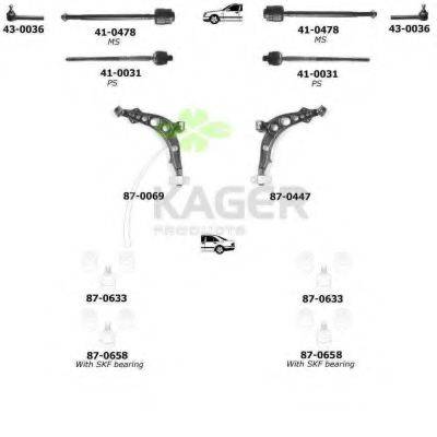 KAGER 800820 Підвіска колеса
