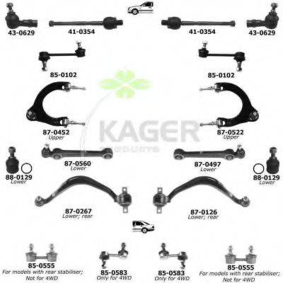 KAGER 800865 Підвіска колеса