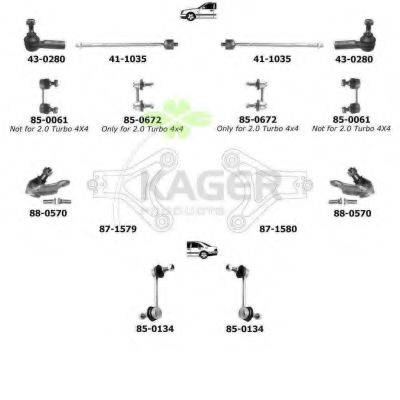 KAGER 800946 Підвіска колеса