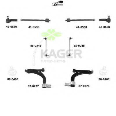 KAGER 801161 Підвіска колеса