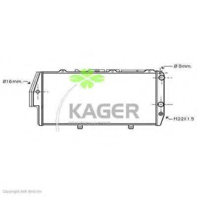 KAGER 310003 Радіатор, охолодження двигуна