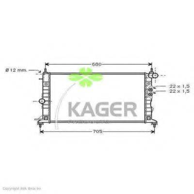 KAGER 310791 Радіатор, охолодження двигуна