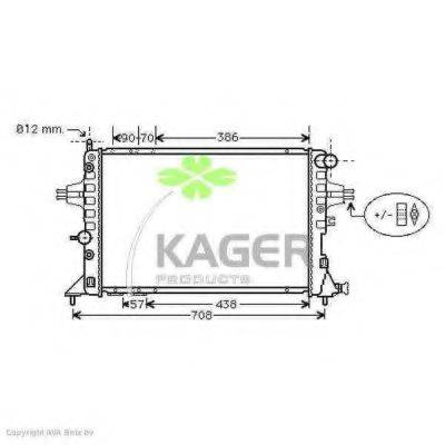 KAGER 310797 Радіатор, охолодження двигуна