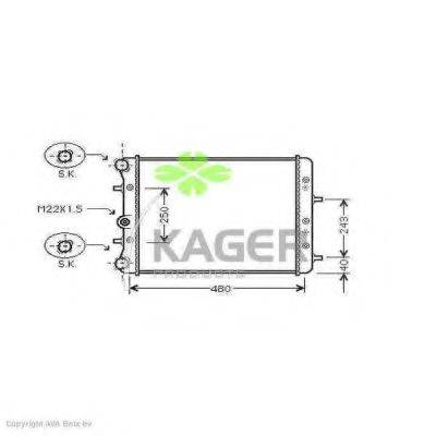 KAGER 310995 Радіатор, охолодження двигуна