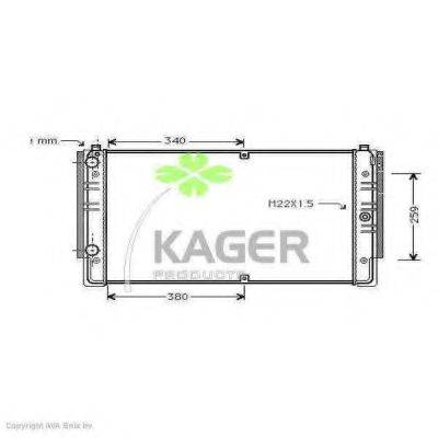 KAGER 311214 Радіатор, охолодження двигуна