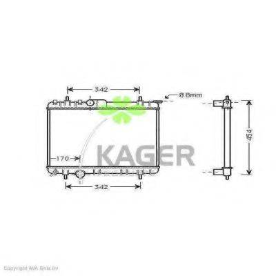 KAGER 311316 Радіатор, охолодження двигуна