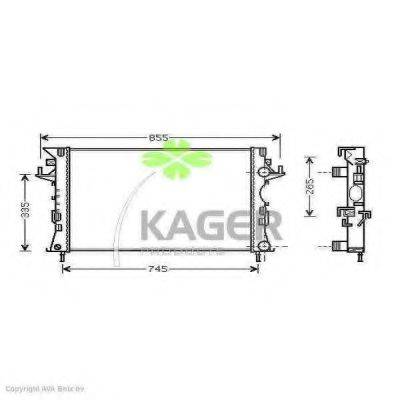 KAGER 313477 Радіатор, охолодження двигуна