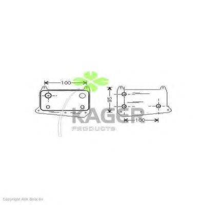 KAGER 313835 масляний радіатор, моторне масло