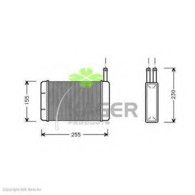 KAGER 320033 Теплообмінник, опалення салону