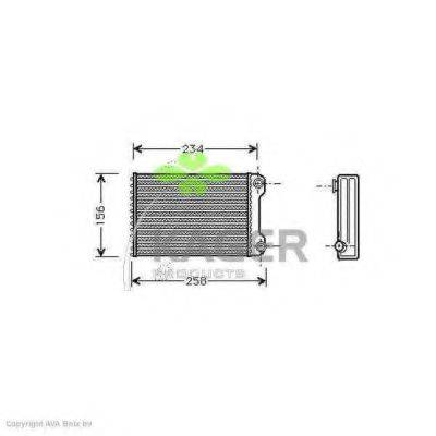 KAGER 320054 Теплообмінник, опалення салону