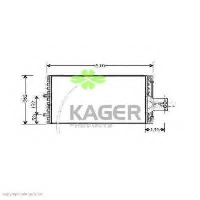 KAGER 945063 Конденсатор, кондиціонер