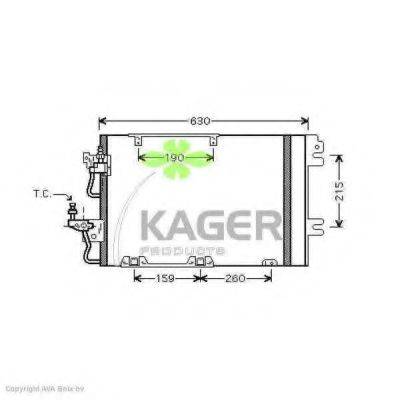 KAGER 945273 Конденсатор, кондиціонер