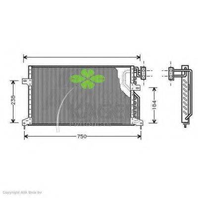 KAGER 946390 Конденсатор, кондиціонер